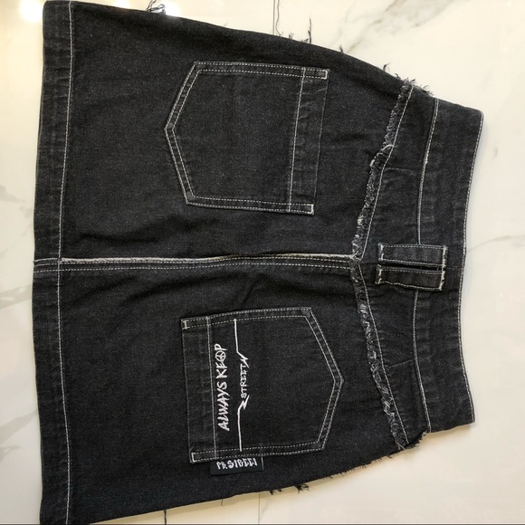 PEACEBIRD Frayed Denim Skirt - Picture 6 of 8